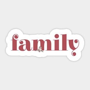 Family of Otters Sticker